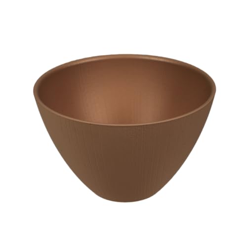 rebirth(リバース) ナチュラルシリーズ 木目シリアルボウル 12.8×8cm 日本製 プラスチック 軽い 食洗機対応 電子レンジ対応 (ブラウン)