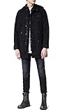 Merkmale: Modell: W-Ibiki Giacca Farbe: Schwarz 900 Details: Absolut bequeme, trendige und warme Jacke aus der Kollektion von Diesel Mit Innenjacke herausnehmbar durch Knöpfe Material Hauptjacke: 100 % Baumwolle Hauptjacke mit Reißverschluss und Drucknöpfen zu schließen Nicht abnehmbare Kapuze mit Tunnelzug zur Weitenregulierung 2 Seitentaschen mit Druckknopf An der Taille Tunnelzug zur Weitenregulierung Das Logo am linken Ärmel Material Innenjacke: 100 % Polyester