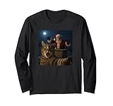 Photo Gallery funny cat selfie with santa in chimney christmas maglia a manica Photo Gallery funny cat selfie with santa in chimney christmas maglia a manica