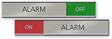 Alarm On/Off Slider Nameplate and Sign Red/Green, 6 x 1
