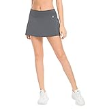 [page_title]-QUEENIEKE Damen Ultra Rock mit sportlichen Shorts Gym Sports Tennis Rock Farbe Dunkelgrau Größe S（4/6）
