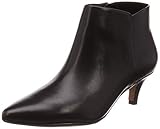 Cuero Clarks Linvale Sea, Botines Mujer, Black Leather, 39.5 EU