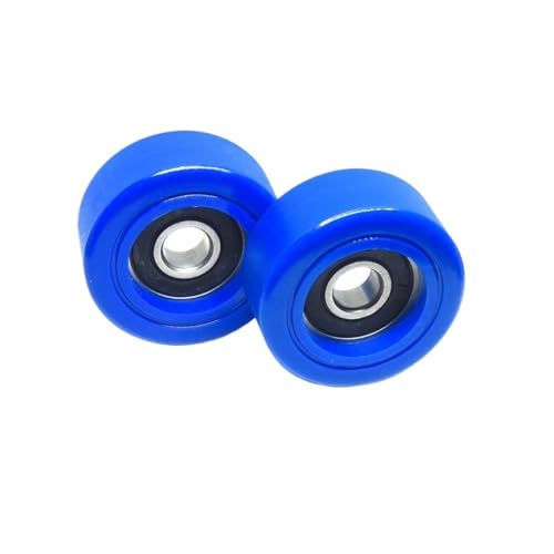 Rouleau enduit de PU 35mm bleu avec roulement à billes 608RS pour poulie de guidage
