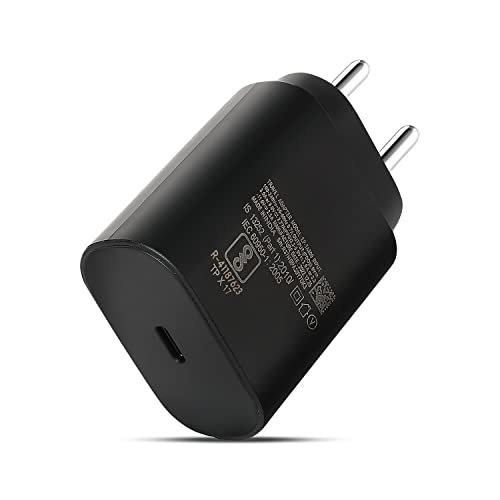 Image of 25W Charger Suppport Warp /Dash /SUPERVOOC Adapter QC 4.0 USB Wall Plug Block with Wrap Charging Adaptor Type-C Max (Black - F34)