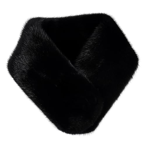 Unisex Winter Warm Real Mink Fur Scarf, Neck Warmer, Fur Collar
