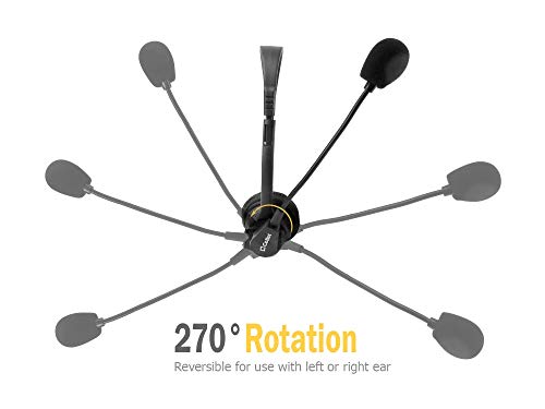 Telephone Headset For Office Phone, 2.5Mm Pin Landline Headphones With Boom Mic. For Conference Call, Panasonic Landline, Business Call Center, Cordless Phone (Not For Smartphone & Computer) #TOP3