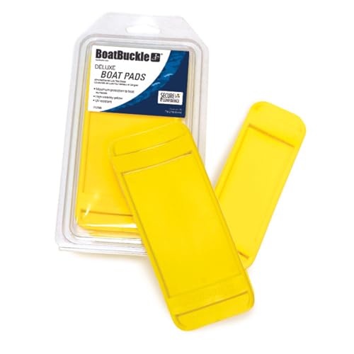 BoatBuckle Boat Pads, 2 Inch Ratchet Strap Protectors, Protective Sleeves for Trailer Tie Down Straps, Fits 2-Inch Retractable Ratchet Straps, 2-Pack