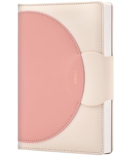 CAGIE Lined Journal for Women, 100GSM Leather Journals for Writing with Buckle Closure,A5 Hardcover Diary Journaling Notebooks for Business Work School Note Taking 5.9