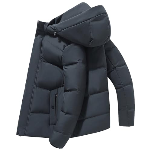 Parka épaisse pour homme avec capuche veste d'hiver matelassée et isolante