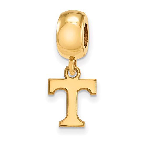 Tennessee Bead Charm Extra Small (3/8 Inch) Dangle (Gold Plated)