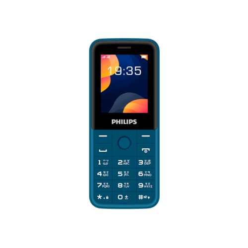 Image of Philips All-New E2104S Sleek & Stylish |Keypad Mobile with 2.0 inch TFT Screen|1000 MAH Battery | 2030mm Speaker| Type C Charging | Bright Torch| Digital Camera|Crystal Blue