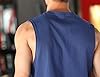 Rane Sports Canottiere da Allenamento per Bodybuilding da Uomo Canottiere da Palestra per Allenamento Atletico Gilet T-Shirt Muscolare Senza Maniche Tagliata in Cotone 03 Blu Navy M #5