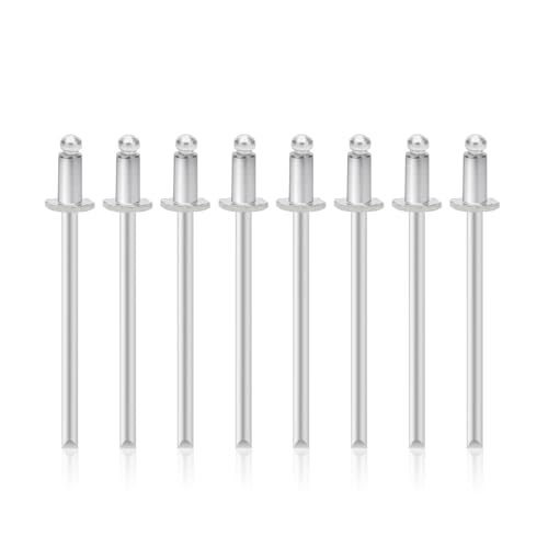 Stainless Steel Silver Rivets VIN Door Tags Fit for Chrysler GM Ford AMC Cars（Set of 8） (MD8PCS)