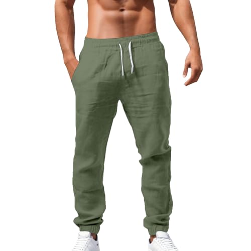 Pantalon décontracté en lin homme idéal pour la plage