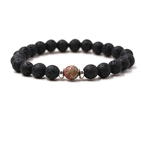 Bracelet d'huiles essentielles diffuseur en perles de lave de 8mm