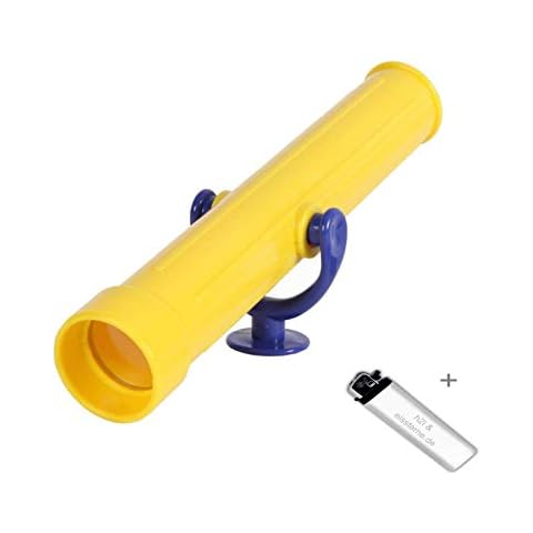 1 Stück h2i Kinder Teleskop Fernrohr Fernglas aus Kunsstoff in Gelb ohne optische Vergrößerungsfunktion Cover