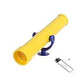 1 Stück h2i Kinder Teleskop Fernrohr Fernglas aus Kunsstoff in Gelb ohne optische Vergrößerungsfunktion