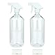 mikken 2 Sprühflaschen 1000 ml Kunststoff PET für Reinigungsmittel, Pflanzen, Haare, etc