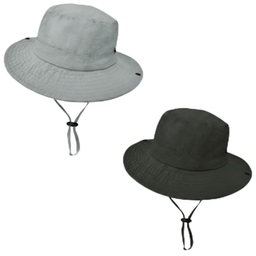 Image of Outdoor Kids Sun Hat UPF 50+ Quick Dry Foldable Bucket Hat Lightweight Adjustable Fishing Safari Hat for Girls and Boys