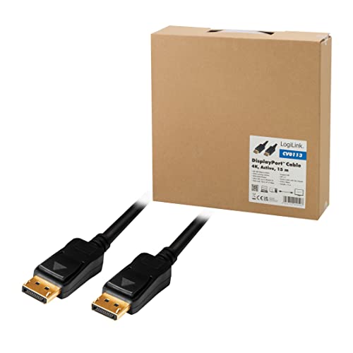 Cable DisplayPort LogiLink CV0113 compatible con monitores gaming y tarjetas gráficas de PC 5
