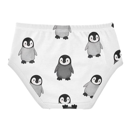 Fun Print Toddler Girls Underwear 2t Cotton Panties Little Girl Cute Black White Penguins White Kids Briefs Undies2