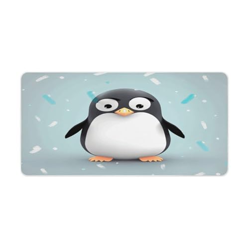 Cute Penguinm Desk Pad con Base de Goma Grande 30x60 cm