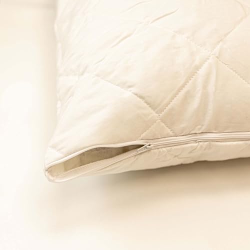 NATURALS   Protector de Almohada Acolchado   100% PES   Ajustable   Suave, Transpirable y Duradero   45x180 cm   Cubre Almohada   Oeko Tex Standard 100