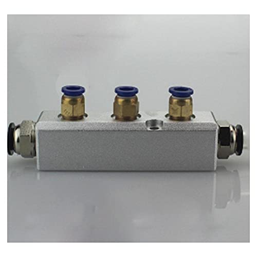 A Kit 30x30mm 3 Way Pneumatic Air Manifold Splitter with Push Fit Coupler