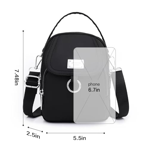 Crossbody Bags for Women Lightweight Nylon Phone Purse Small Travel Wallet3