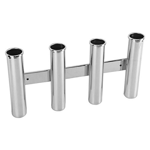Hyddnice Fishing Rod Holder 316 Stainless Steel Fishing Rod Rack Mirror Finish For Marine Boat Yacht Camper (4 Tube) #TOP3