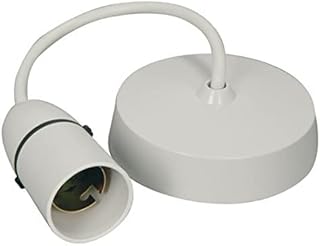 DECK INN 9 Inch Ceiling Light Pendant Fitting with White Plastic Bulb Holder