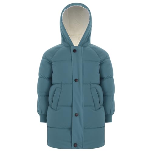 Toddler Boys Girls Hooded Puffer Jackets Lightweight Winter Coats Thick Padded Outerwear Blue 4-5 Years3