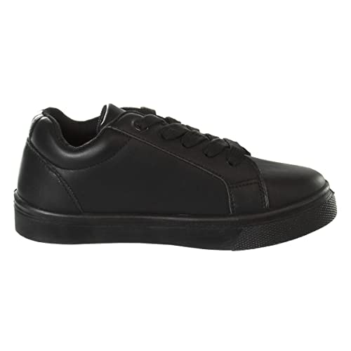 Image of French Toast Boys Girls Shoes -Unisex Athletic Casual Dress Kids School Uniform Loafer Oxford Canvas Tennis Sneakers (White /Black) (Little Kid /Big Kid)