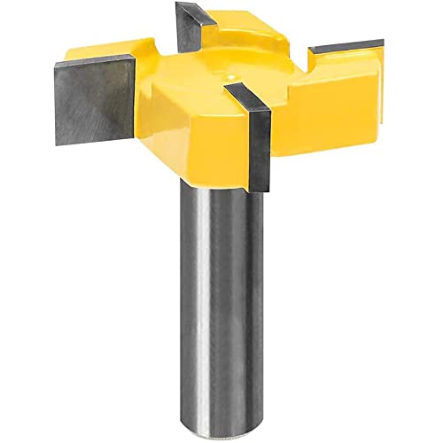 CENPEK Cortador de fresado de Superficie, vástago de 1/2 Pulgada, Cortador de fresado Plano, Brocas de Madera, Herramienta de carpintería Plana