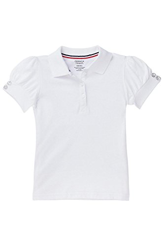 Polo uniforme scolaire fille à manches bouffantes chic
