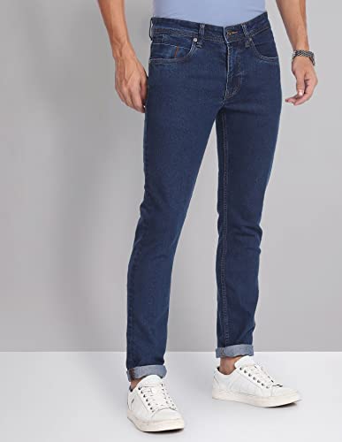 Image of Arvind Skinny Fit Rinsed Jeans