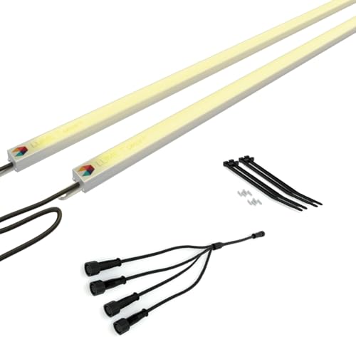 Extension pour éclairage de parasol Lume1 smart, lampes pour la restauration, 2 bandes LED, blanc chaud avec 1000 lumens, 2700 kelvins, éclairage agréable...