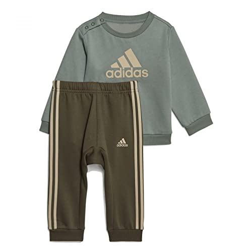 adidas Unisex Baby Trainingsanzug, Silver Green/Sand Strata, 80