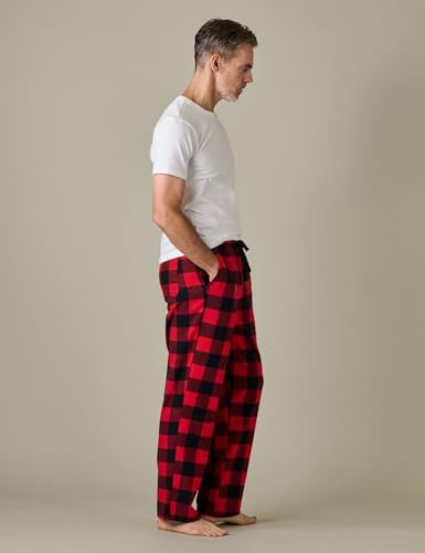 LAPASA Men's Pajama Pants Cotton Flannel Plaid Lounge Fleece Warm Sleepwear Pants PJ Bottoms Drawstring and Pockets M39/M1283