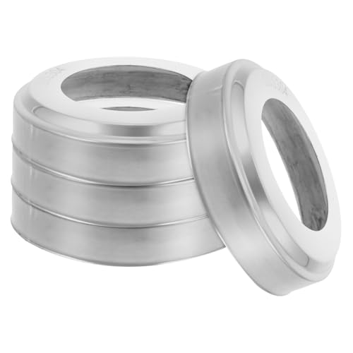 BESPORTBLE 4 Pièces Cache-poteaux Acier Inoxydable Épais Protège Main Courante Piscine Ronde Résistant Corrosion Adapté Aux Escaliers Et Barrières Immergées