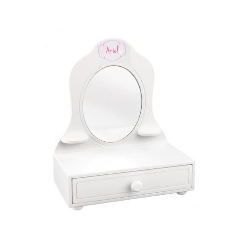 KidKraft Personalized White Table Top Vanity, Name Ariel Amazon.in