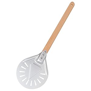 Testyu Pizza Paddle Peel, pizza- of taartschep met antiaanbaklaag, 7-inch pizzaschil met demonteerbaar houten handvat, kook pizza’s als een professional