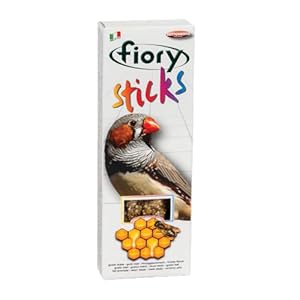 Fiory Sticks Exotics Treats Honey Flavour 60g Seed Treats for Exotic Pet Birds including Parrotlets, Finches, Conures & Parakeets