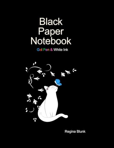 Black Paper Notebook: Gel Pen & White Ink