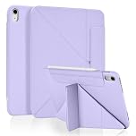 Koze Origami Case for iPad 11th Gen 2025 11" (A16) & 10th Gen 2022 10.9" - Magnetic Closure Strap 5-in-1 Multiple Viewing Angles Stand Cover, Slim Shockproof Soft Flexible Shell, Liilac Purple