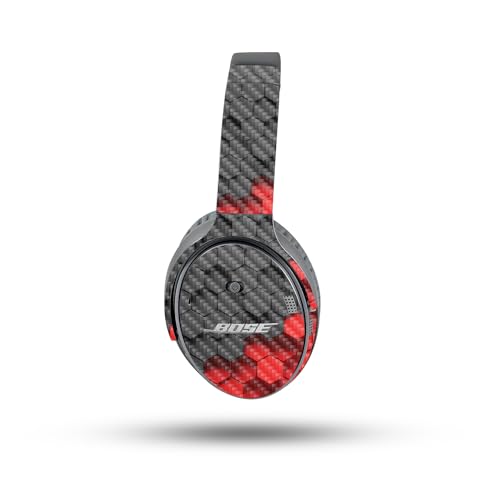 Image of MightySkins Carbon Fiber Skin Compatible with Bose QuietComfort 35 II Headphones - Two-Tone Hex | Protective, Durable Textured Carbon Fiber Finish | Easy to Apply