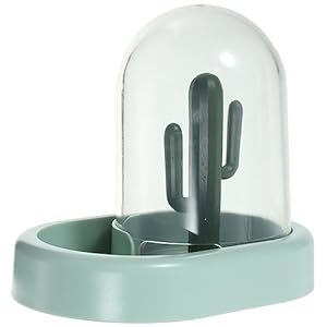 POPETPOP Hamster Automatic Feeder Dispenser Cactus Water Food Bowl Small Animal Feeding Dish Auto Waterer Bottle for Rabbit Gerbil Chinchilla Guinea Pigs