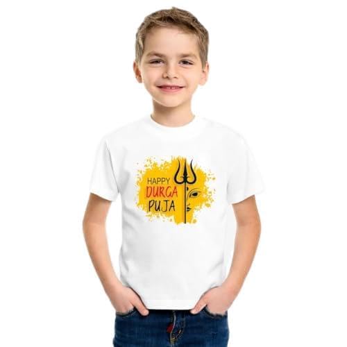 Toxi Navratri T-Shirt Happy Durga Puja Kids Top Navratri Special Dress Happy ram navami Baby Clothes for Navratri D-4 Printed T-Shirt Baby | Kids | Man | Woman