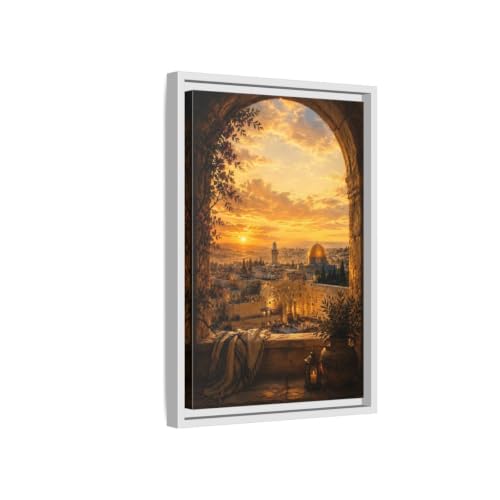 Tableau Jérusalem Golden Light 30x45 cm vertical pour décoration intérieure