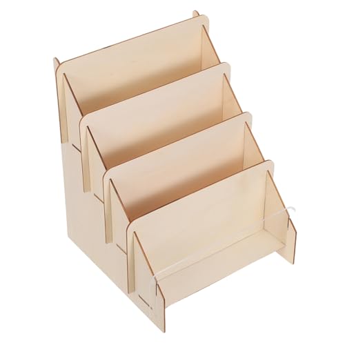Soporte de madera premium BAZEITFLOW: estante expositor elegante para tarjetas 2